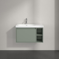 Mobilier suspendat pentru lavoar Villeroy & Boch Skyla 77,2 cm, Soft Close, soft green